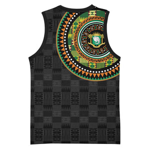 Ivory Coast African Tribal Pattern Basketball Jersey Chest Arm Tattoo - African Pride