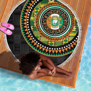 Ivory Coast African Tribal Pattern Beach Blanket Chest Arm Tattoo