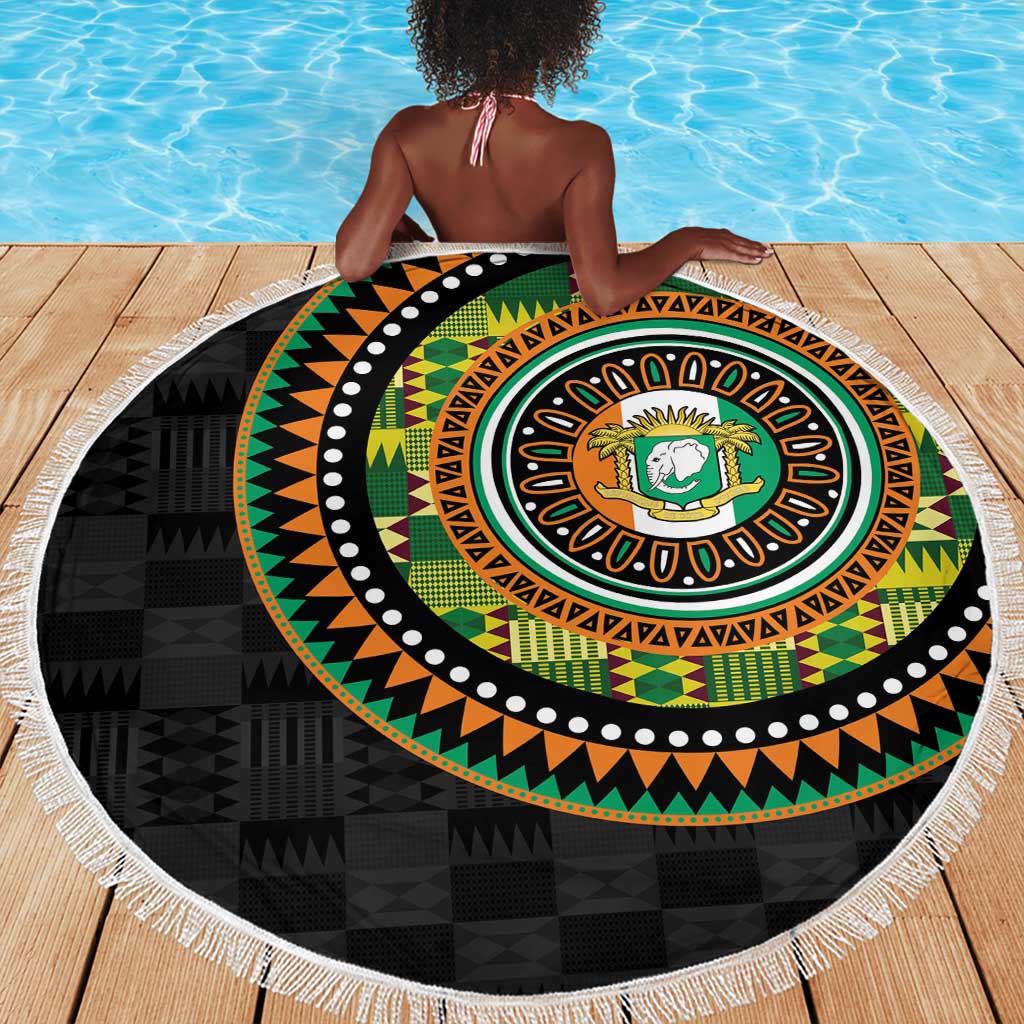 Ivory Coast African Tribal Pattern Beach Blanket Chest Arm Tattoo