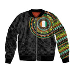 Ivory Coast African Tribal Pattern Bomber Jacket Chest Arm Tattoo