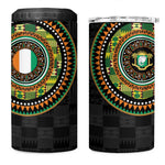 Ivory Coast African Tribal Pattern 4 in 1 Can Cooler Tumbler Chest Arm Tattoo