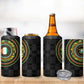 Ivory Coast African Tribal Pattern 4 in 1 Can Cooler Tumbler Chest Arm Tattoo