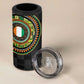 Ivory Coast African Tribal Pattern 4 in 1 Can Cooler Tumbler Chest Arm Tattoo