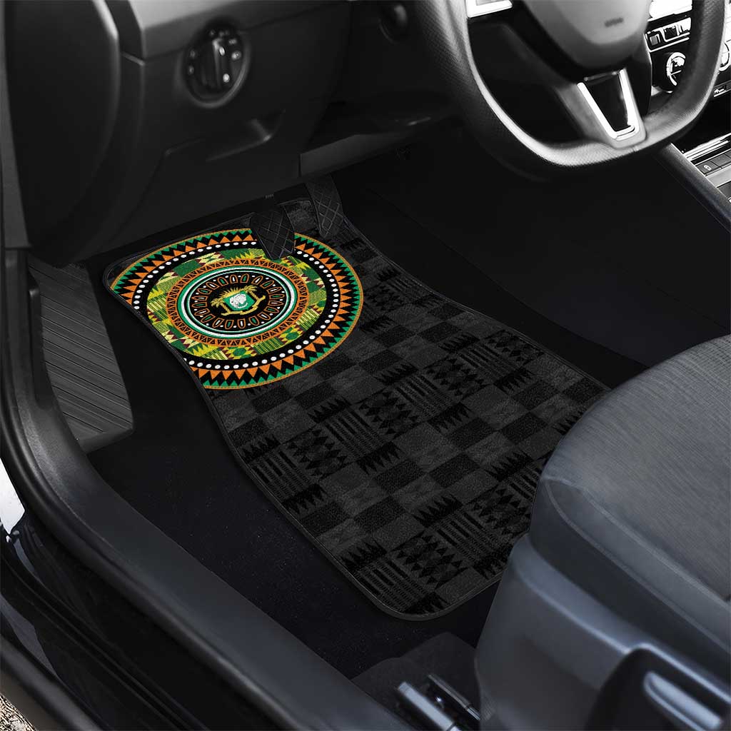 Ivory Coast African Tribal Pattern Car Mats Chest Arm Tattoo