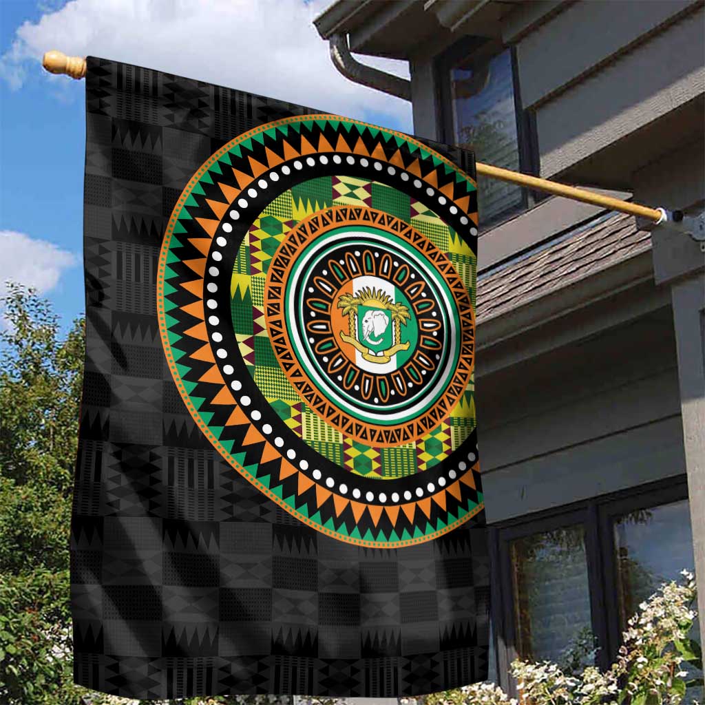 Ivory Coast African Tribal Pattern Garden Flag Chest Arm Tattoo