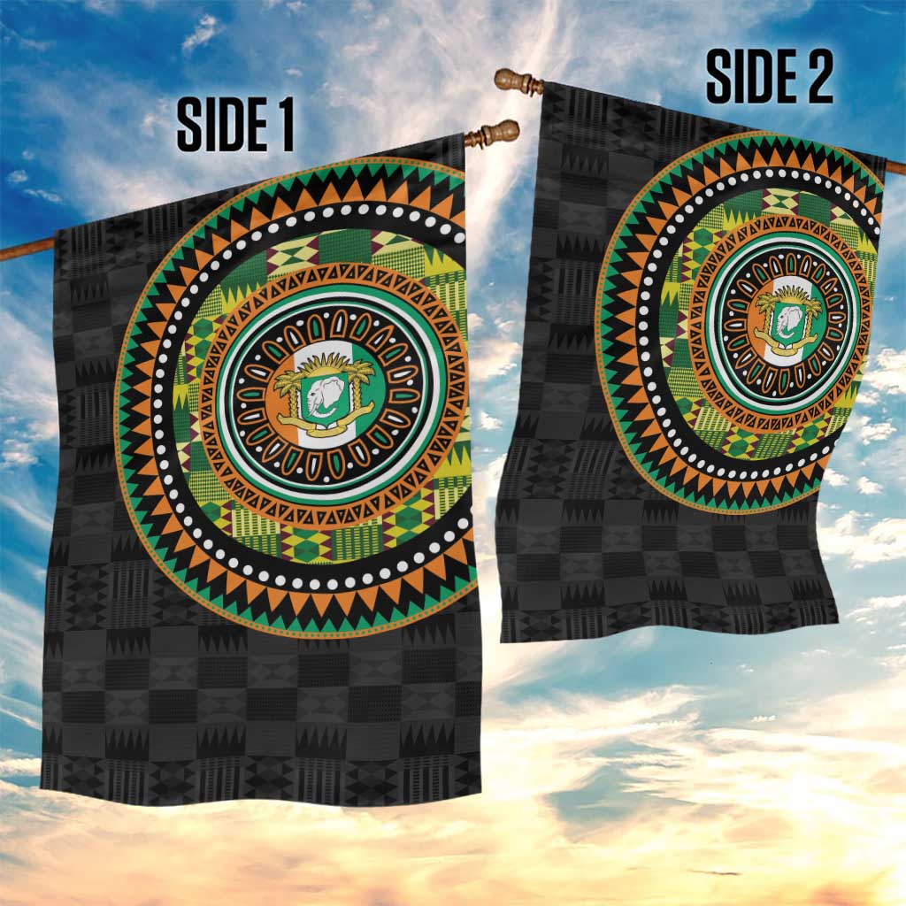 Ivory Coast African Tribal Pattern Garden Flag Chest Arm Tattoo