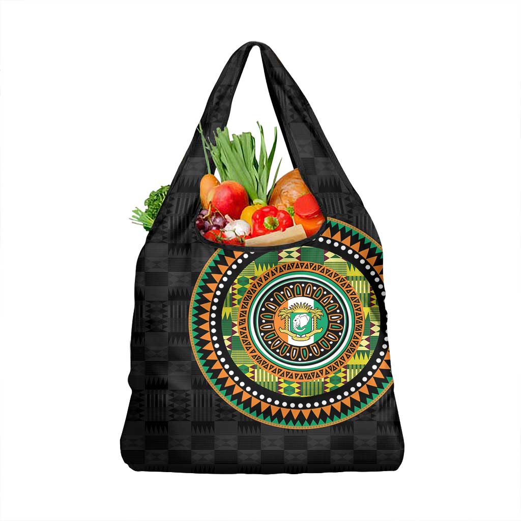 Ivory Coast African Tribal Pattern Grocery Bag Chest Arm Tattoo