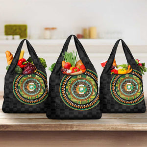 Ivory Coast African Tribal Pattern Grocery Bag Chest Arm Tattoo