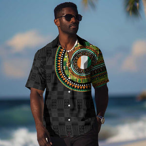 Ivory Coast African Tribal Pattern Hawaiian Shirt Chest Arm Tattoo