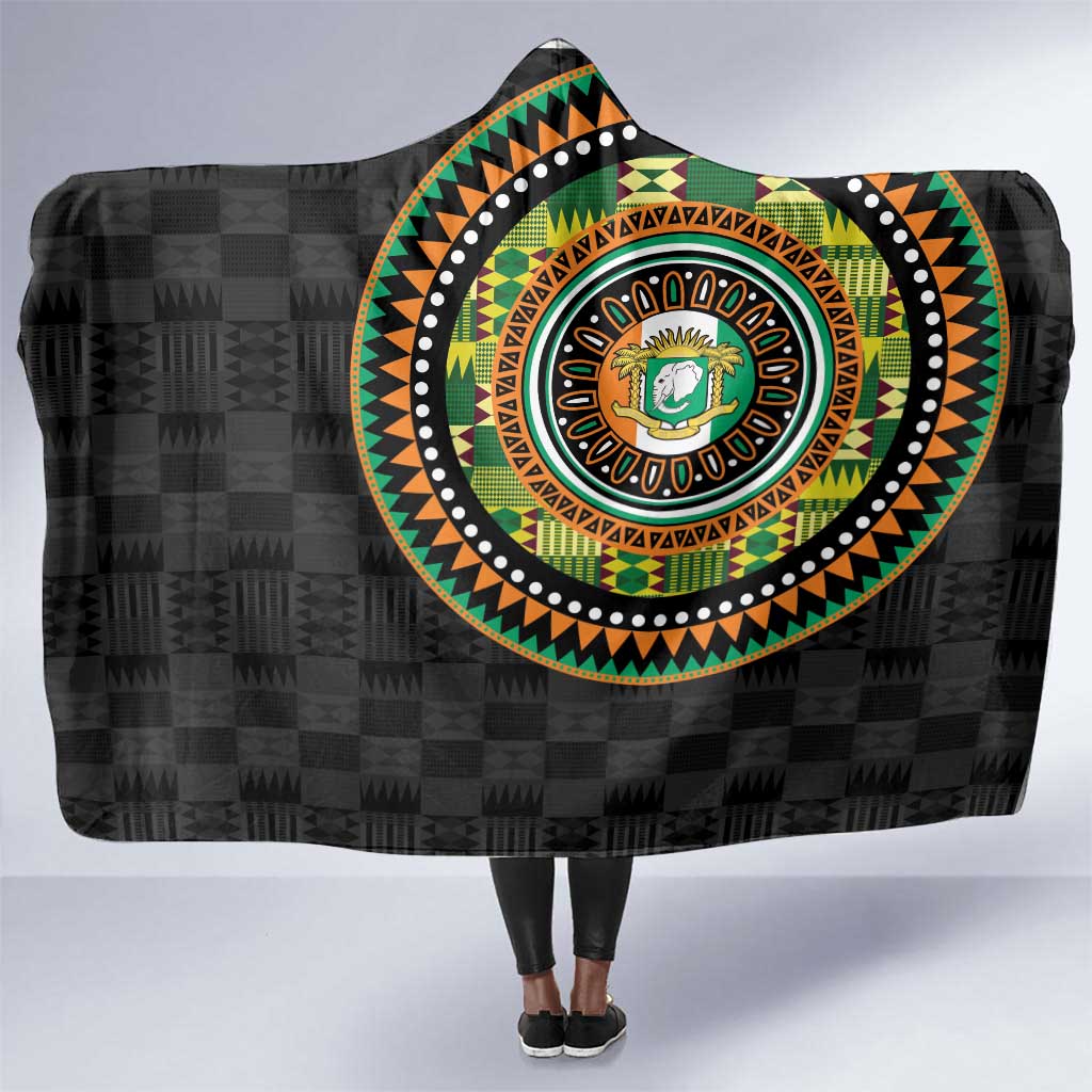 Ivory Coast African Tribal Pattern Hooded Blanket Chest Arm Tattoo