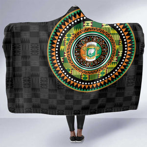 Ivory Coast African Tribal Pattern Hooded Blanket Chest Arm Tattoo
