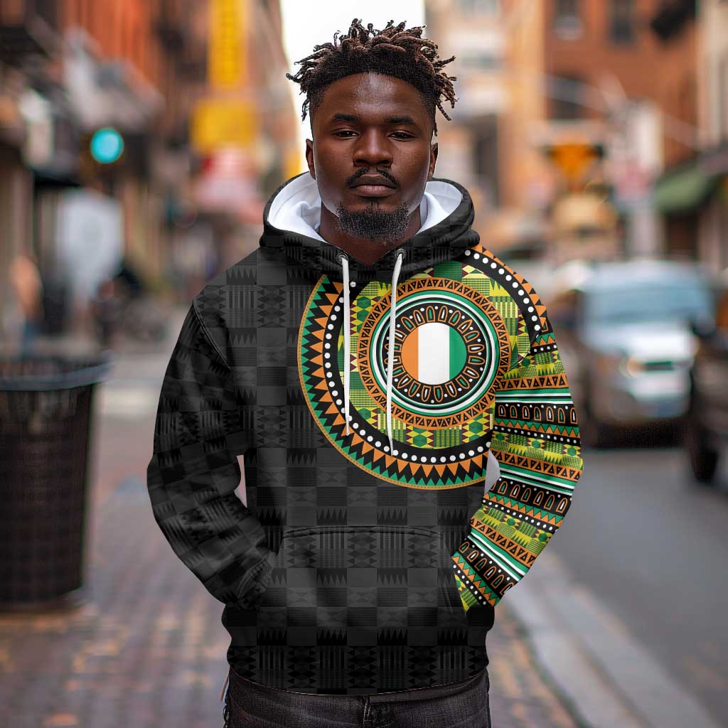 Ivory Coast African Tribal Pattern Hoodie Chest Arm Tattoo