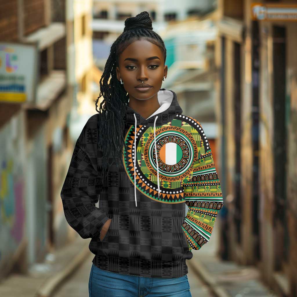 Ivory Coast African Tribal Pattern Hoodie Chest Arm Tattoo