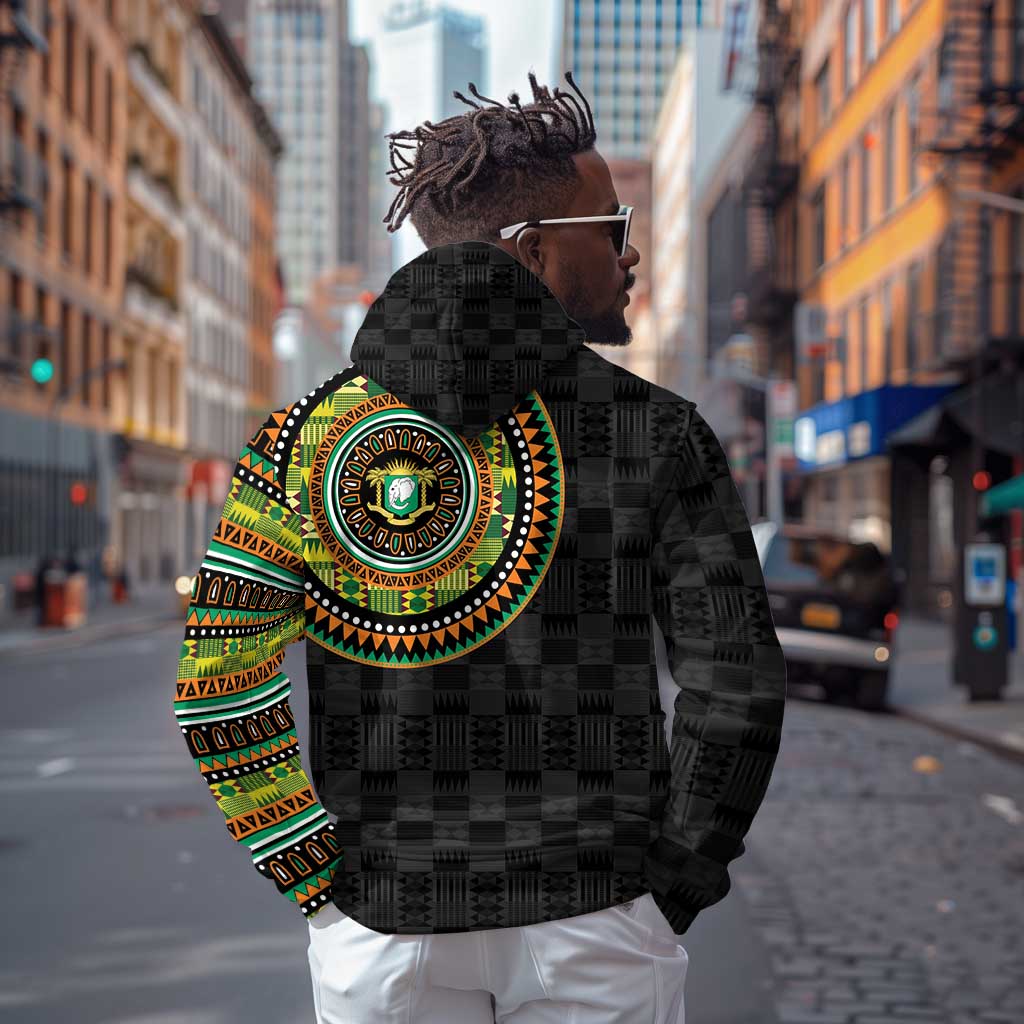 Ivory Coast African Tribal Pattern Hoodie Chest Arm Tattoo