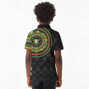Ivory Coast African Tribal Pattern Kid Polo Shirt Chest Arm Tattoo