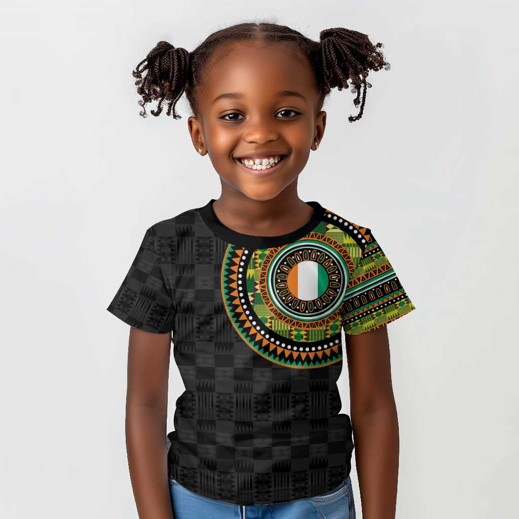 Ivory Coast African Tribal Pattern Kid T shirt Chest Arm Tattoo