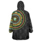 Ivory Coast African Tribal Pattern Kid Wearable Blanket Hoodie Chest Arm Tattoo