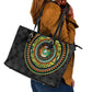 Ivory Coast African Tribal Pattern Leather Tote Bag Chest Arm Tattoo