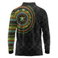 Ivory Coast African Tribal Pattern Long Sleeve Polo Shirt Chest Arm Tattoo