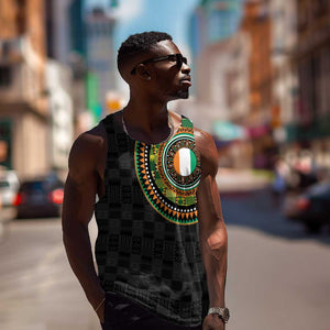 Ivory Coast African Tribal Pattern Men Tank Top Chest Arm Tattoo