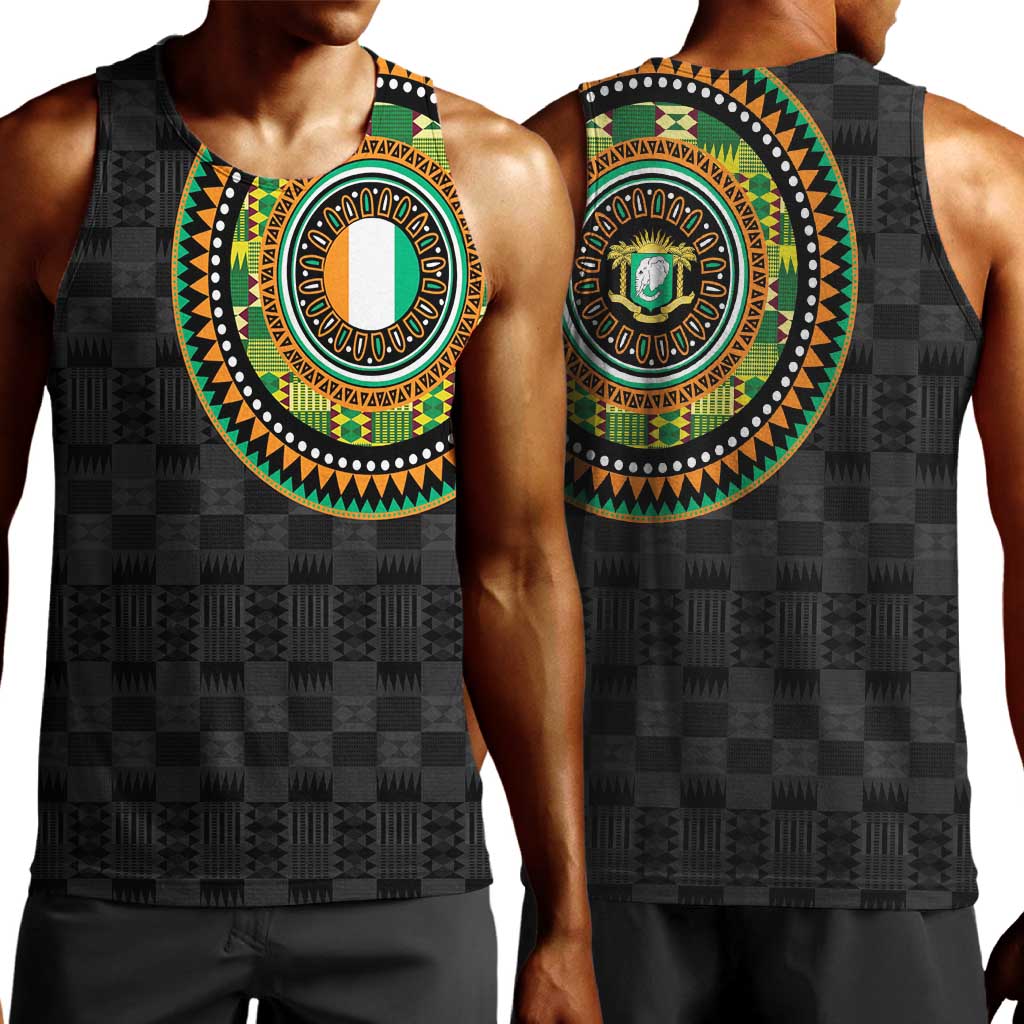 Ivory Coast African Tribal Pattern Men Tank Top Chest Arm Tattoo
