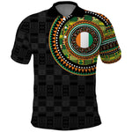 Ivory Coast African Tribal Pattern Polo Shirt Chest Arm Tattoo