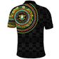 Ivory Coast African Tribal Pattern Polo Shirt Chest Arm Tattoo