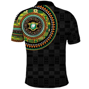 Ivory Coast African Tribal Pattern Polo Shirt Chest Arm Tattoo