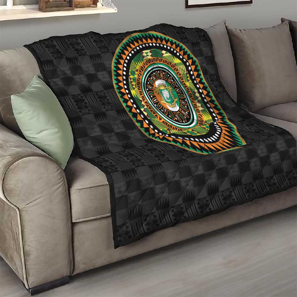 Ivory Coast African Tribal Pattern Quilt Chest Arm Tattoo