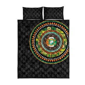 Ivory Coast African Tribal Pattern Quilt Bed Set Chest Arm Tattoo
