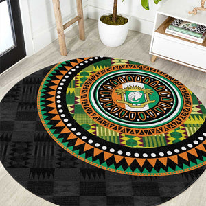 Ivory Coast African Tribal Pattern Round Carpet Chest Arm Tattoo