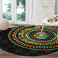 Ivory Coast African Tribal Pattern Round Carpet Chest Arm Tattoo