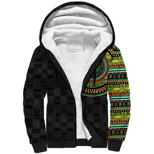 Ivory Coast African Tribal Pattern Sherpa Hoodie Chest Arm Tattoo