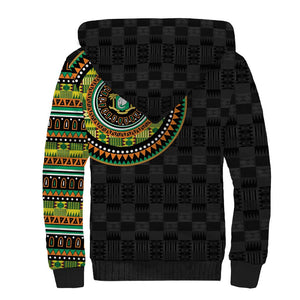 Ivory Coast African Tribal Pattern Sherpa Hoodie Chest Arm Tattoo