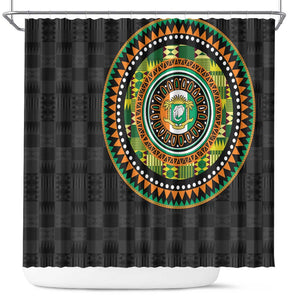 Ivory Coast African Tribal Pattern Shower Curtain Chest Arm Tattoo
