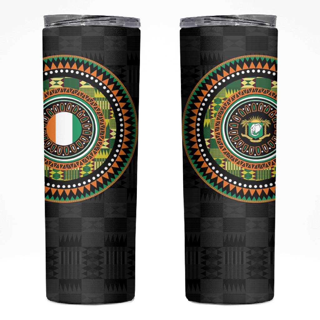 Ivory Coast African Tribal Pattern Skinny Tumbler Chest Arm Tattoo