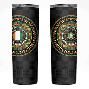 Ivory Coast African Tribal Pattern Skinny Tumbler Chest Arm Tattoo