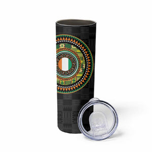 Ivory Coast African Tribal Pattern Skinny Tumbler Chest Arm Tattoo