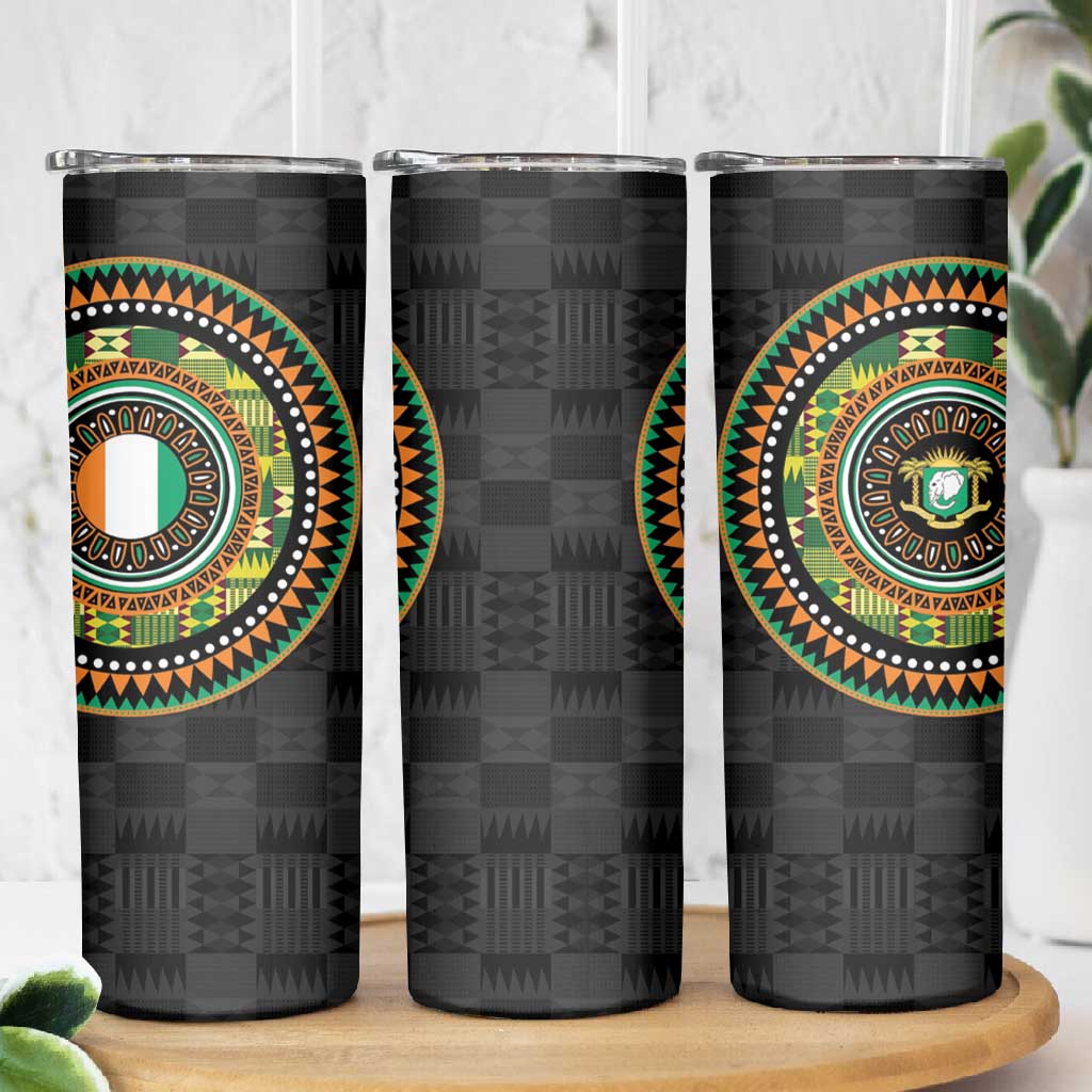 Ivory Coast African Tribal Pattern Skinny Tumbler Chest Arm Tattoo