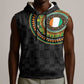 Ivory Coast African Tribal Pattern Sleeveless Hoodie Chest Arm Tattoo - African Pride