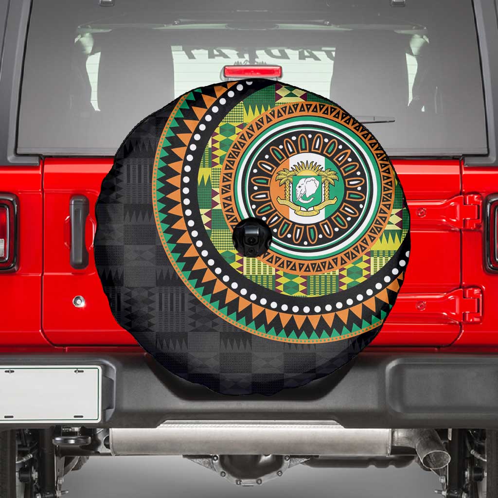 Ivory Coast African Tribal Pattern Spare Tire Cover Chest Arm Tattoo