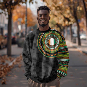 Ivory Coast African Tribal Pattern Sweatshirt Chest Arm Tattoo