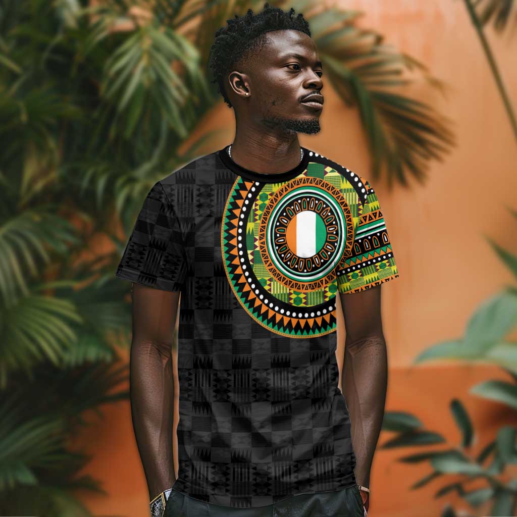 Ivory Coast African Tribal Pattern T shirt Chest Arm Tattoo