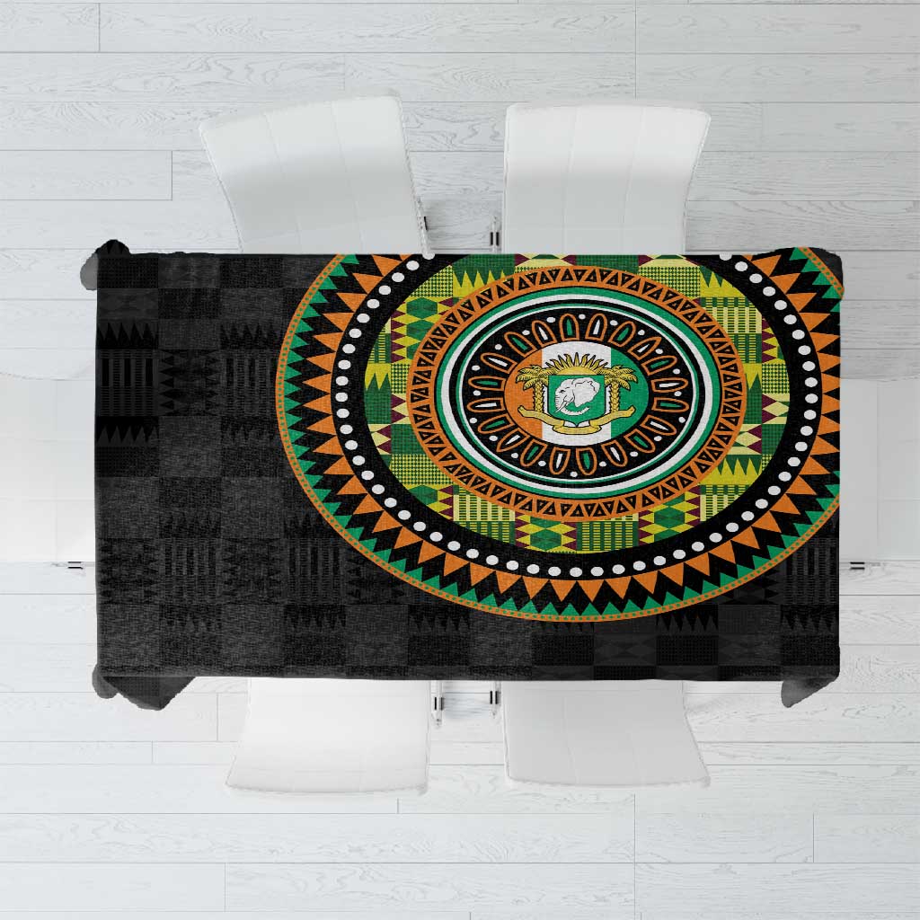 Ivory Coast African Tribal Pattern Tablecloth Chest Arm Tattoo