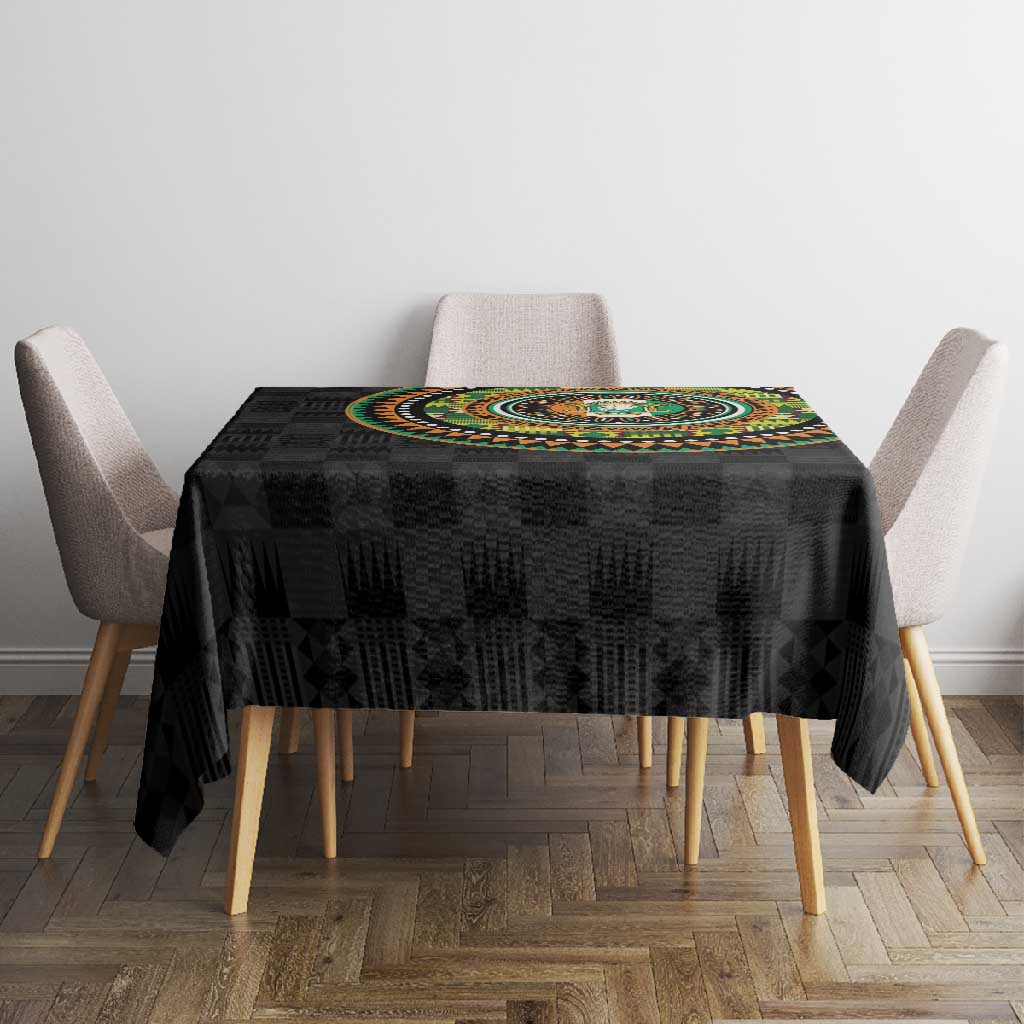 Ivory Coast African Tribal Pattern Tablecloth Chest Arm Tattoo