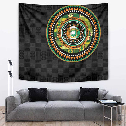 Ivory Coast African Tribal Pattern Tapestry Chest Arm Tattoo