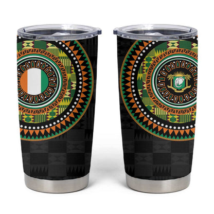 Ivory Coast African Tribal Pattern Tumbler Cup Chest Arm Tattoo