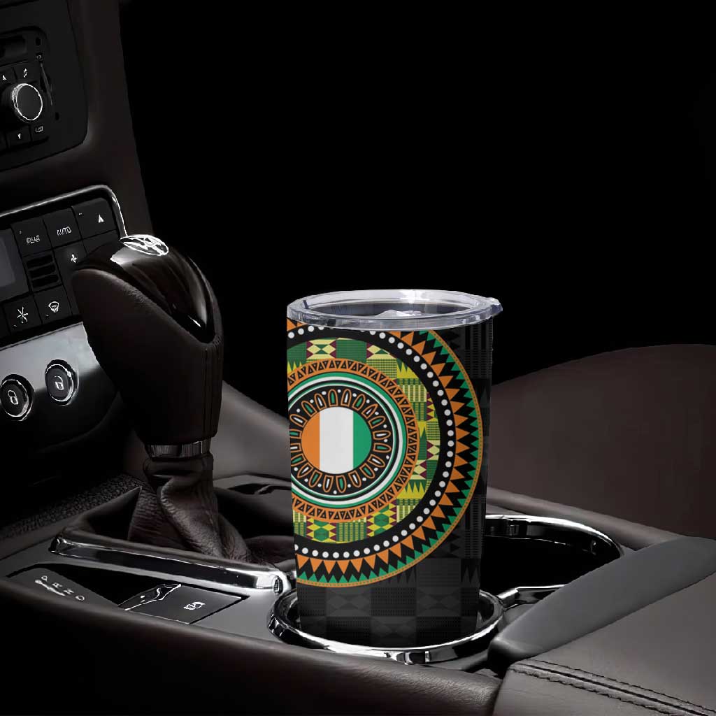 Ivory Coast African Tribal Pattern Tumbler Cup Chest Arm Tattoo