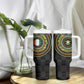 Ivory Coast African Tribal Pattern Tumbler With Handle Chest Arm Tattoo