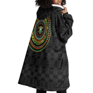 Ivory Coast African Tribal Pattern Wearable Blanket Hoodie Chest Arm Tattoo